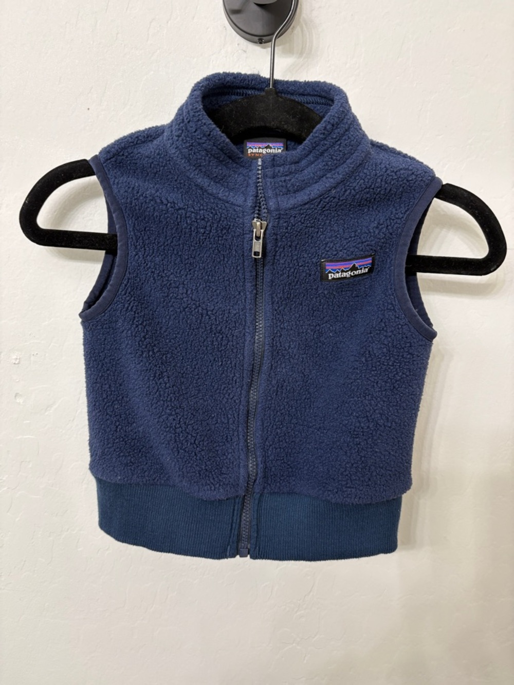 Patagonia Navy Blue Synchilla Fleece Vest - Baby
